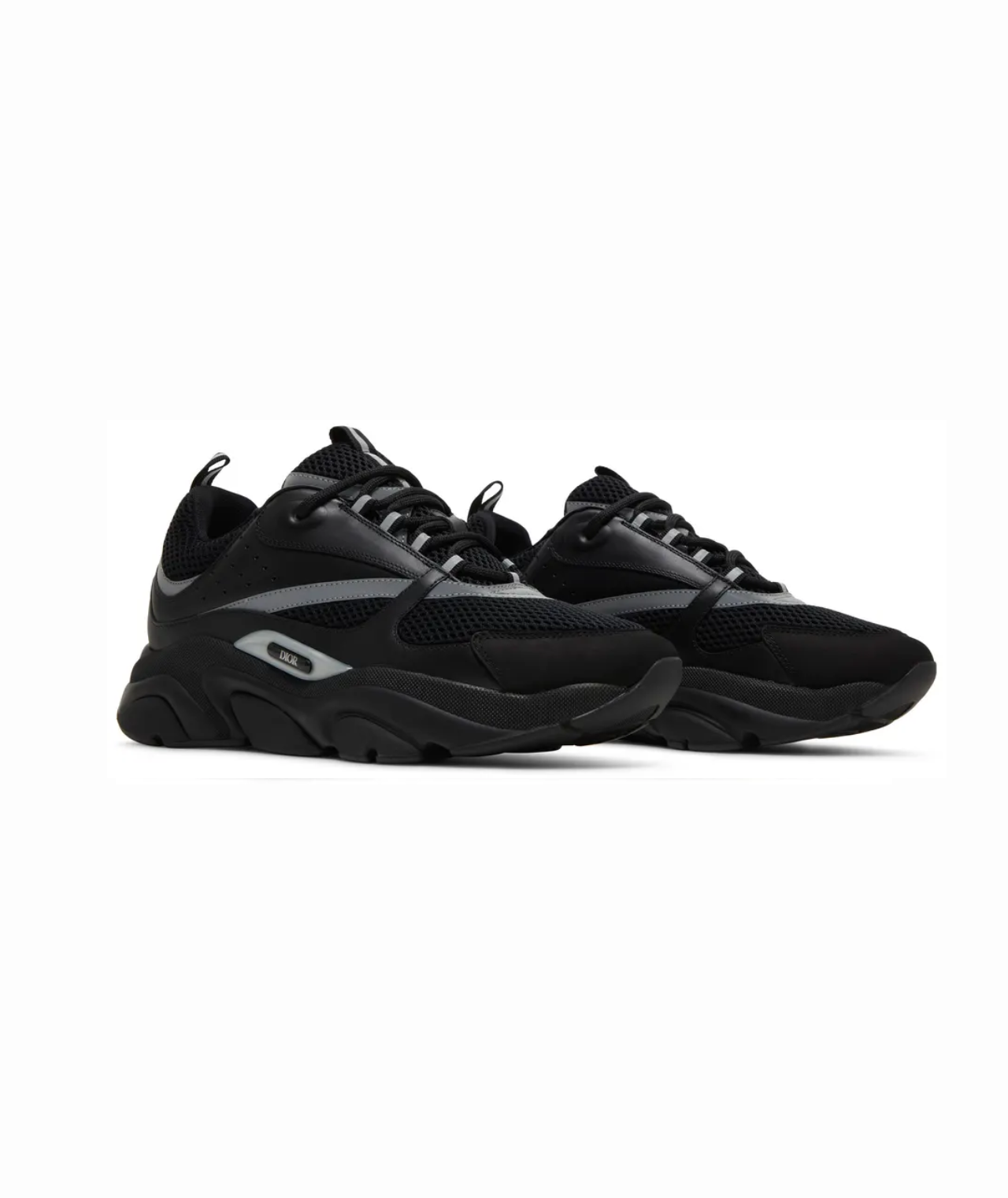 B22 Black Reflective Sneakers